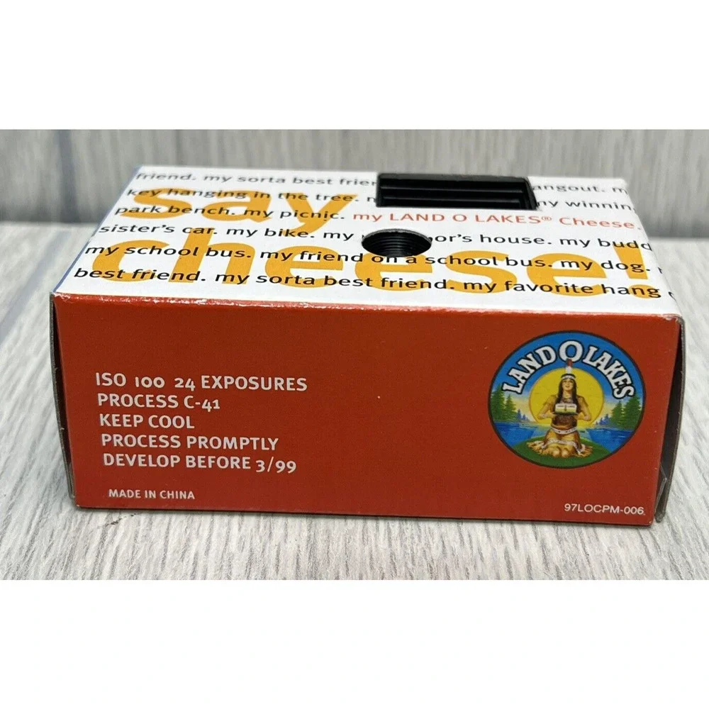 Vintage Land O Lakes Say Cheese 35mm‎ Film Camera Expired 3/99 UNOPENED NOS